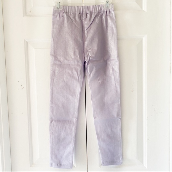 Hello Kitty Girls Purple Sparly Metallic Pants 6 - Picture 3 of 13
